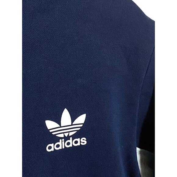 Adidas Hoodie Pullover Blue Gray 1/4 Zip Athleisure Athletic Comfy Kids Boys XL - Picture 5 of 10